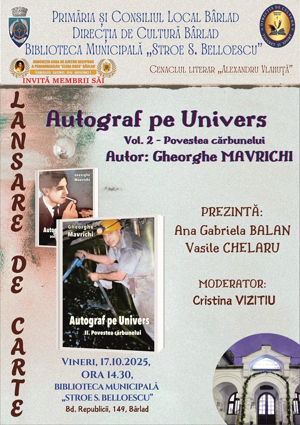 Lansare de carte: Autograf pe Univers - Povestea cărbunelu